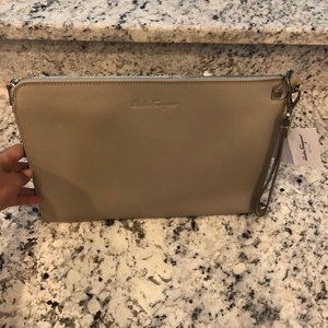Salvatore Ferragamo Pebbled Leather Folio/Pouch